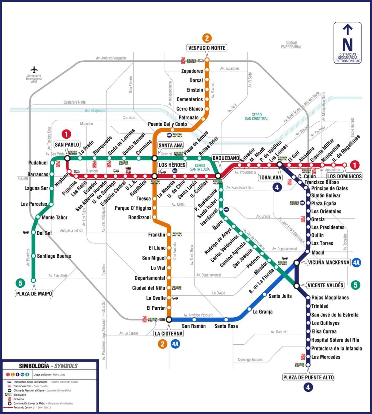 Карта метро Чили
