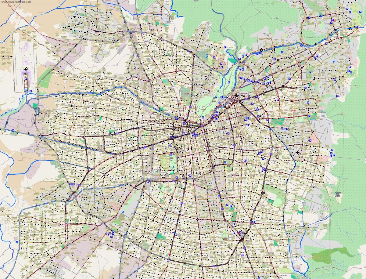 карта города Сантьяго Чили