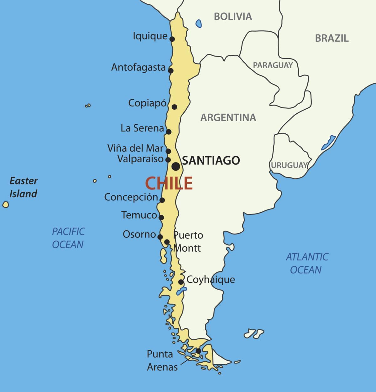 Карта Чили страна