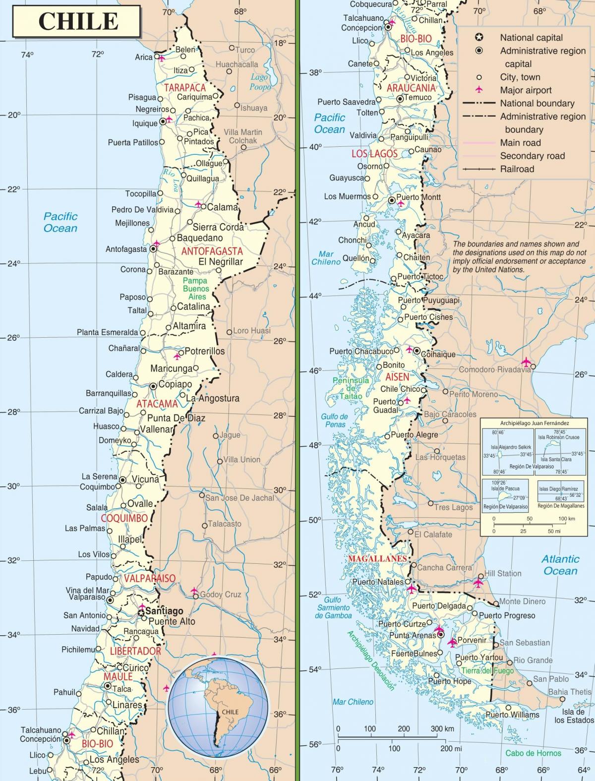 карту де-Чили
