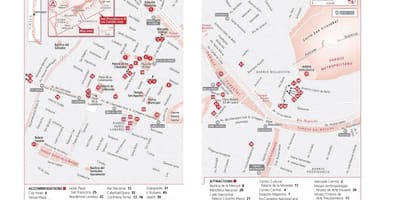 Центр города Сантьяго Чили на карте
