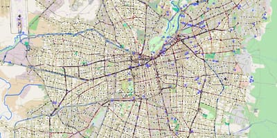 Карта города Сантьяго Чили
